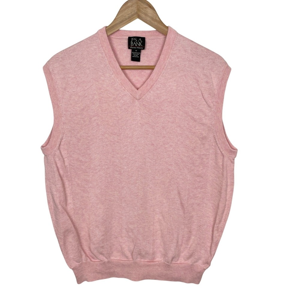 Jos A Bank Signature Collection Pima Cotton Sweater Vest Mens M Preppy Office